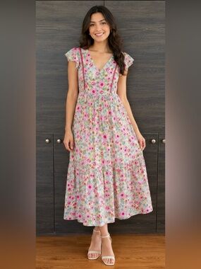 New Viscose Floral Dress